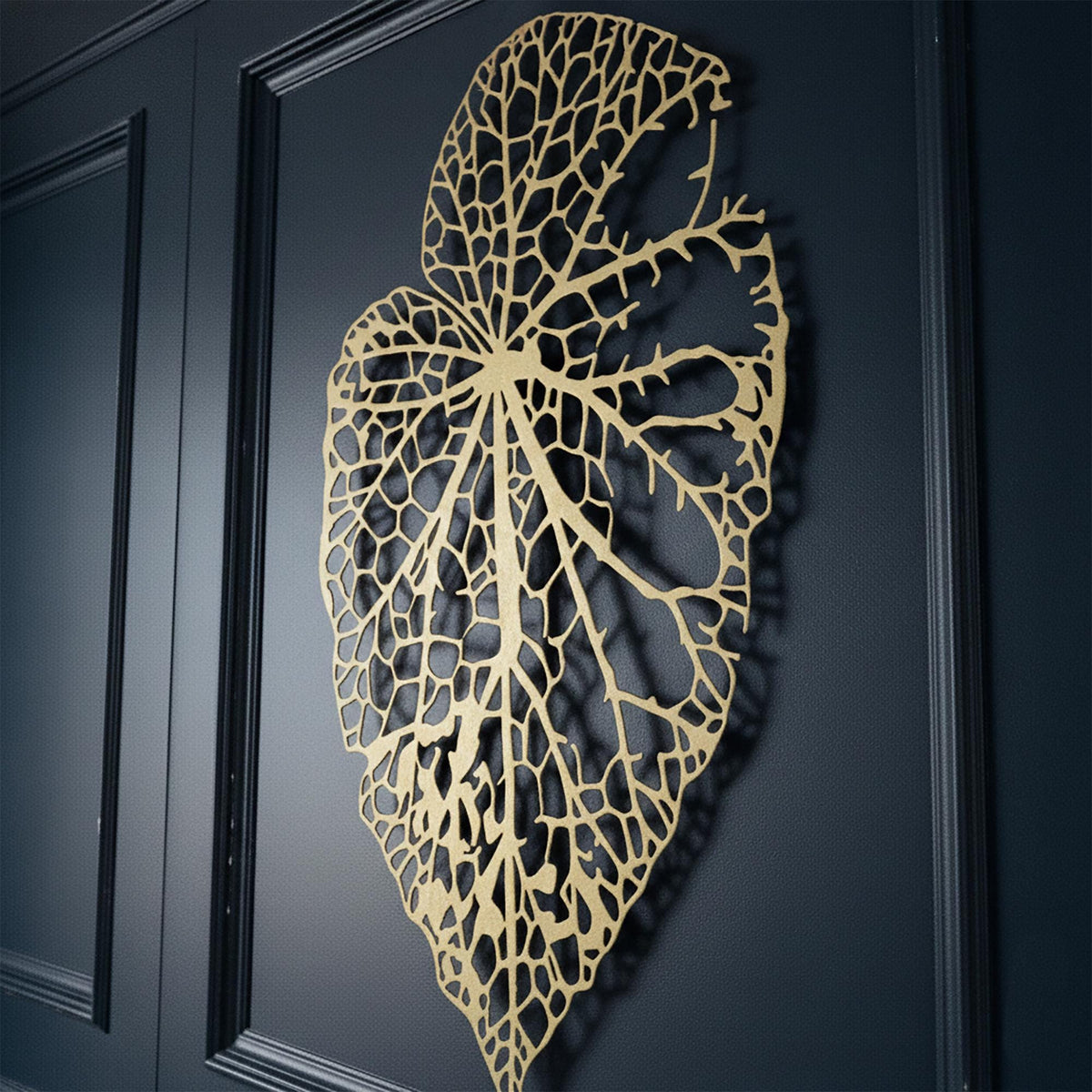 Décoration Murale Feuille Métal | Grande Déco Botanique pour Salon