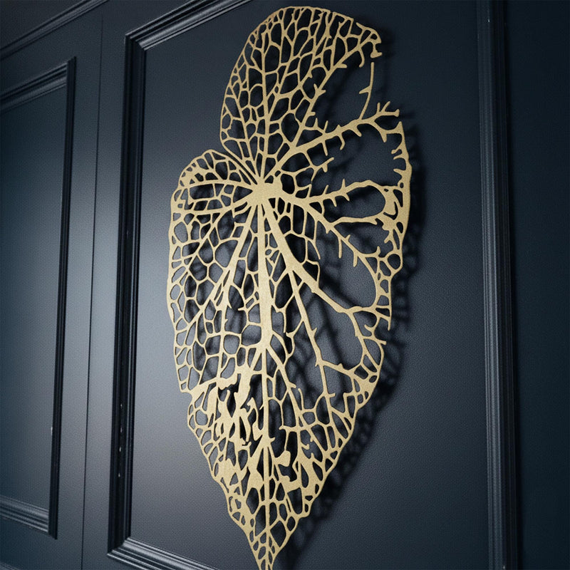 Metal Yaprak Duvar Sanatı | Salon İçin Büyük Botanik Dekor