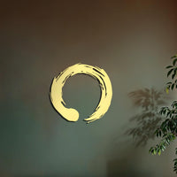 Enso Circle Metal Wall Art | Zen Japanese Calligraphy Decor