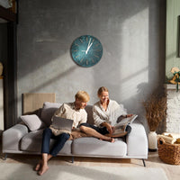 Handmade Copper Wall Clock | Rustic Patina Home Decor