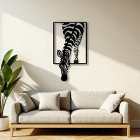Zebra Metal Wall Art | African Safari Wildlife Decor