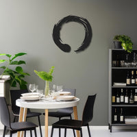 Enso Circle Metal Wall Art | Zen Japanese Calligraphy Decor