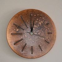 Handmade Patina Copper Wall Clock | Modern Industrial Style