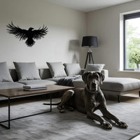 Metal Eagle Wall Art | Minimalist Flying Bird Sculpture