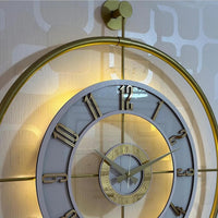 Oversized LED Metal Wall Clock - Modern & Decorative