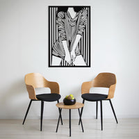 Minimalist Kadın Metal Duvar Sanatı | Modern Kadın Silüeti Dekorasyonu