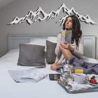 Arte de Pared de Metal Silueta Montaña | Decoración Moderna Estilo Granja