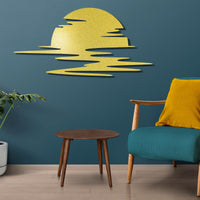 Abstrakte Sonne Metall Wandkunst - Moderne Sonnenuntergang Deko