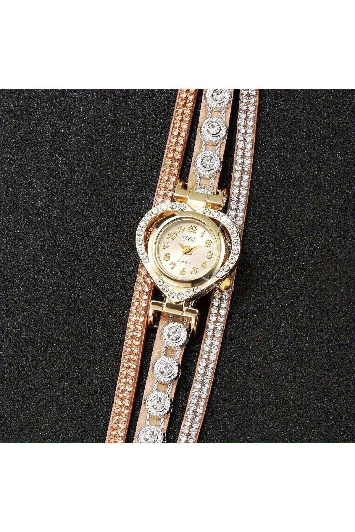 Bozhi Heart Combination Gold Bracelet