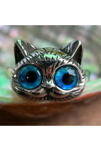 Bozhi Silver & Blue Cat Charm