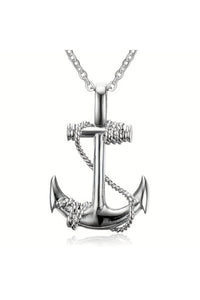 Unisex Silver Anchor Sailor Gift Necklace
