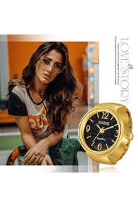 Bozhi Unisex Gold & Black Watch - Model Saat2024