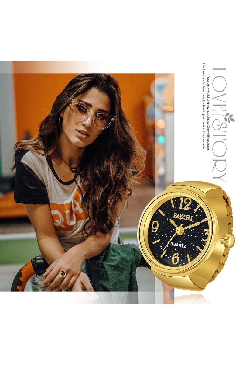 Bozhi Unisex Gold & Black Watch - Model Saat2024