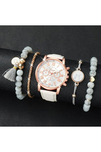 Bozhi Women's White Combination Watch Set