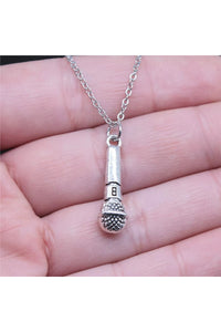 Bozhi Unisex Silver Microphone Necklace