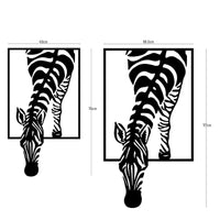 Zebra Metal Wall Art | African Safari Wildlife Decor