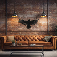 Metal Eagle Wall Art | Minimalist Flying Bird Sculpture