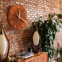 Reloj de Pared de Cobre Artesanal - Decoración Rústica y Moderna para el Hogar