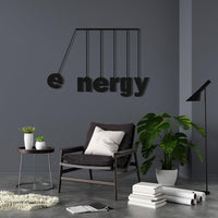 Metal Energy Wall Art - Newton's Cradle Inspired Decor