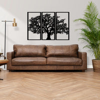 Hayat Ağacı Metal Duvar Sanatı Seti - Doğa Temalı Dekorasyon