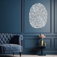 Abstraktes Fingerabdruck Metall Wandbild | Moderne Wohndekoration