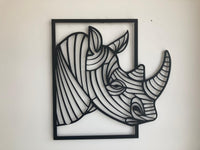 Geometrische Metall Nashornkopf Wandkunst – Modernes Design