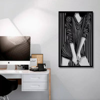 Minimalist Woman Metal Wall Art - Abstract Female Silhouette