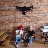 Metal Eagle Wall Art | Minimalist Flying Bird Sculpture