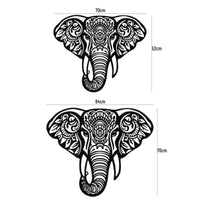 Mandala Elephant Metal Wall Art | Boho Animal Decor