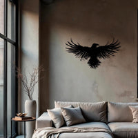 Metal Eagle Wall Art | Minimalist Flying Bird Sculpture