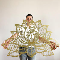 Lotus Flower Metal Wall Art | Spiritual Home Decor