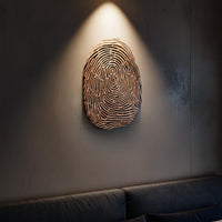 Abstraktes Fingerabdruck Metall Wandbild | Moderne Wohndekoration