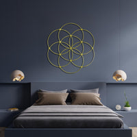 Sacred Geometry Metal Wall Art - Seed of Life Decor