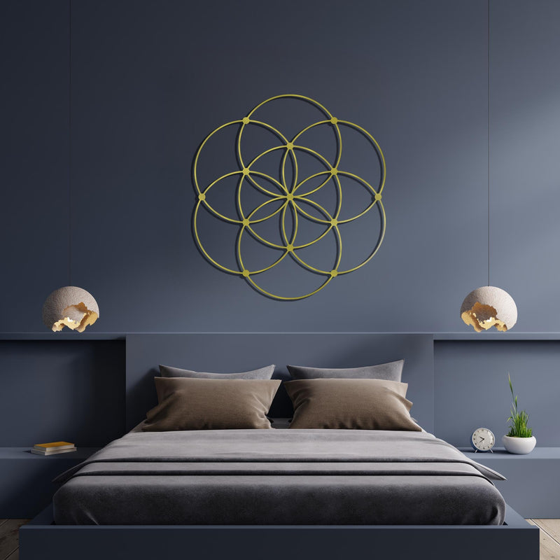 Heilige Geometrie Metall Wandkunst - Lebensblume Dekoration