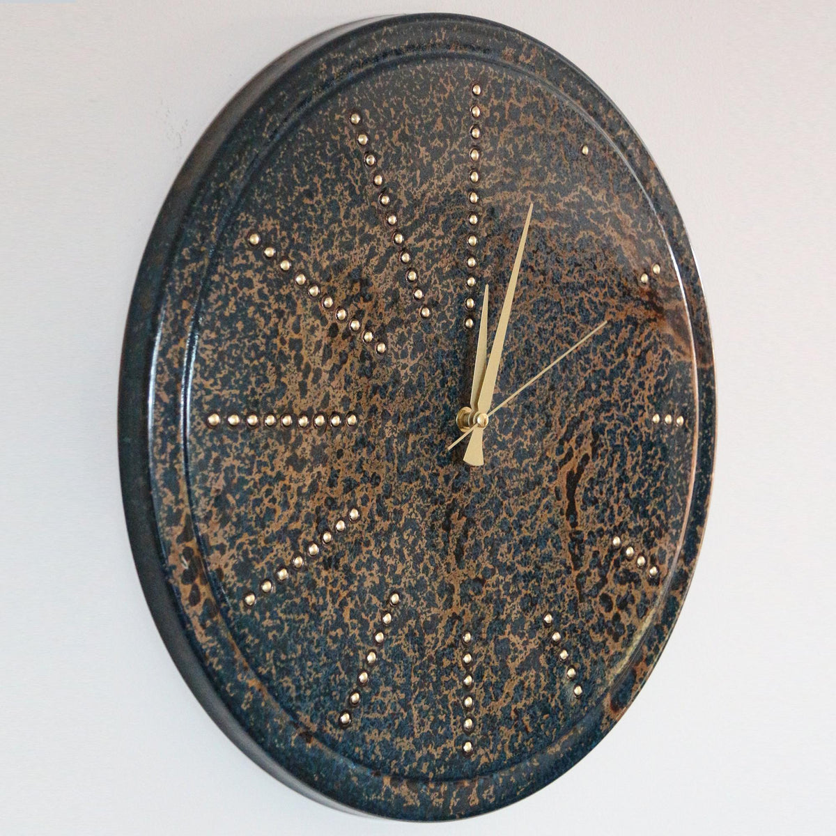 Handmade Solid Copper Wall Clock - 18 inch Patina Finish