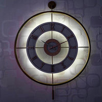 Oversized LED Metal Wall Clock - Modern & Decorative