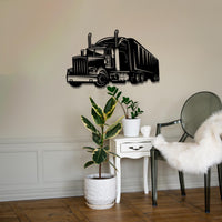 Sattelschlepper Metall Wandkunst | Amerikanische Trucker Deko