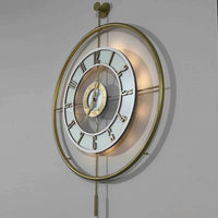 Oversized LED Metal Wall Clock - Modern & Decorative