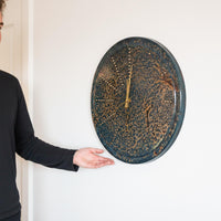 Handmade Solid Copper Wall Clock - 18 inch Patina Finish