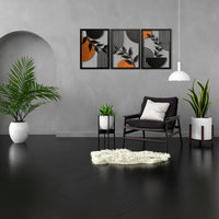 Triple Leaf Metal Wall Art Set | Modern Botanical Decor