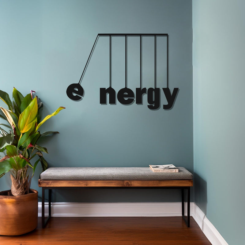 Metal Energy Wall Art - Newton's Cradle Inspired Decor