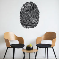 Abstraktes Fingerabdruck Metall Wandbild | Moderne Wohndekoration