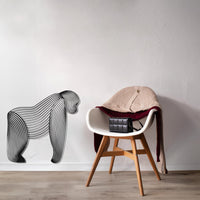 Goril Metal Duvar Sanatı | Modern Hayvan Dekoru & Erkek Mağarası İçin