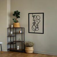 Metal Faces Wall Art | Abstract Line Art & Couple Decor