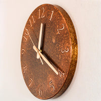 Reloj de Pared de Cobre Artesanal - Decoración Rústica y Moderna para el Hogar