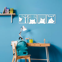 Cats in Window Metal Wall Art | Cute Animal Decor