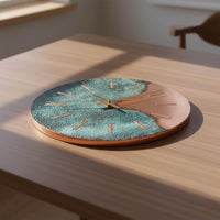 Handmade Copper Patina Wall Clock | Rustic Industrial Design