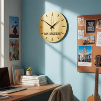 Personalized Metal City Name Wall Clock - Custom Time Zone