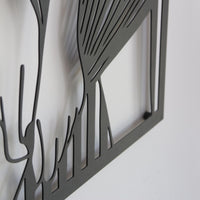 Minimalist Woman Metal Wall Art - Abstract Female Silhouette