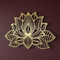 Lotus Flower Metal Wall Art | Spiritual Home Decor